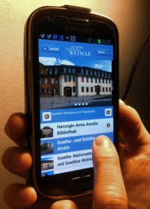 Die Webseite der Klassikstiftung Weimar bietet als eine von wenigen in Thüringen auch eine gut leserliche Version für Smartphones (Foto: Marlene Hofmann)